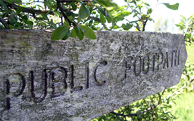 a public footpath sign