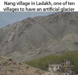 glacier village in ladakh