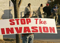 An anti-asylum protest